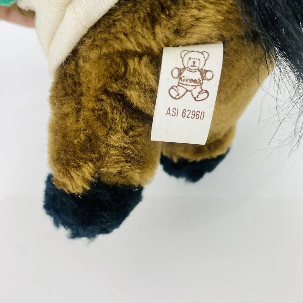 2- '90 Kentucky Derby Stuffed Horse Ornament Churchill Downs Souvenirs Red Green